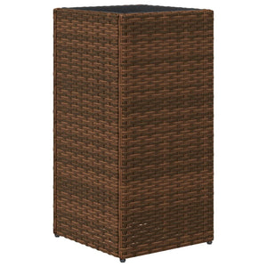 Pflanzkübel 2er Set Braun Poly Rattan 30x60cm