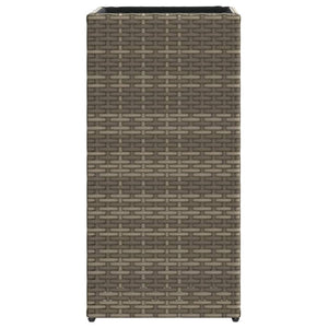 Pflanzkübel Set Grau Poly Rattan 30x60cm, 2 Stk.