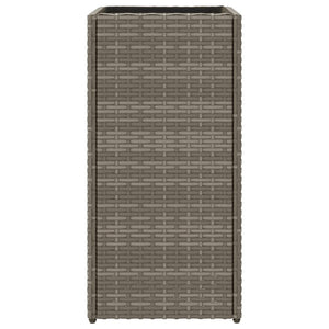 Pflanzkübel Set Grau Poly Rattan 30x60cm, 2 Stk.