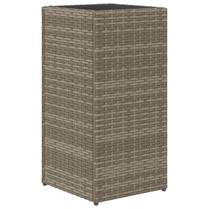 Pflanzkübel Set Grau Poly Rattan 30x60cm, 2 Stk.