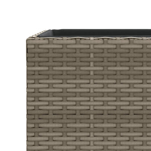 Pflanzkübel Set Grau Poly Rattan 30x60cm, 2 Stk.