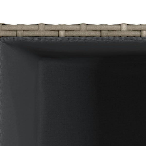 Pflanzkübel Set Grau Poly Rattan 30x60cm, 2 Stk.