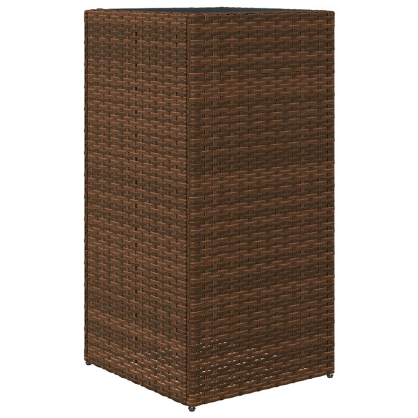 Pflanzkübel 2er Set Braun Poly Rattan 40x80cm