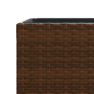 Pflanzkübel 2er Set Braun Poly Rattan 40x80cm