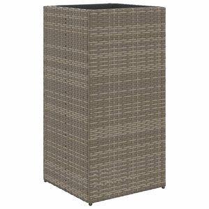 Pflanzkübel 2er Set Grau 40x80 cm Poly Rattan