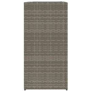 Pflanzkübel 2er Set Grau 40x80 cm Poly Rattan