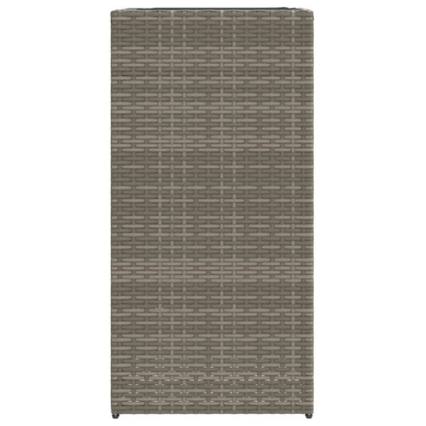 Pflanzkübel 2er Set Grau 40x80 cm Poly Rattan