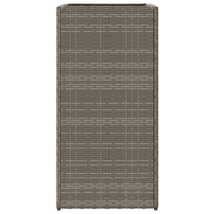 Pflanzkübel 2er Set Grau 40x80 cm Poly Rattan