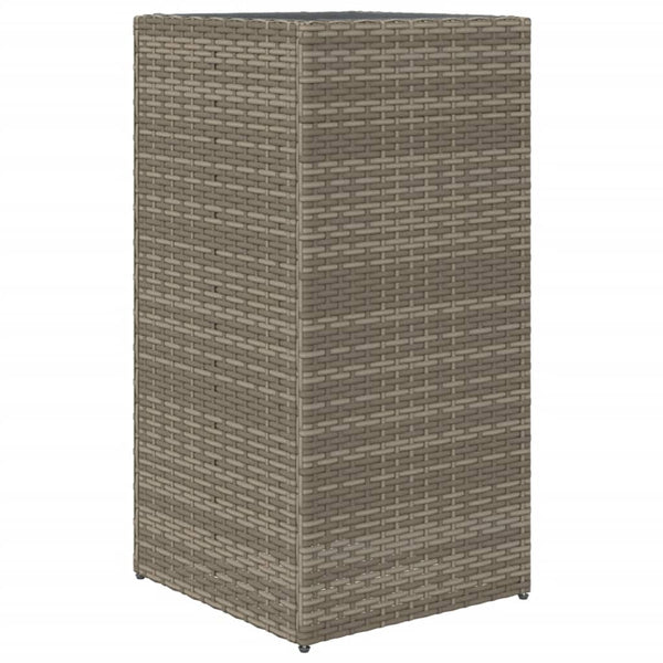 Pflanzkübel 2er Set Grau 40x80 cm Poly Rattan