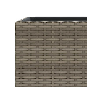 Pflanzkübel 2er Set Grau 40x80 cm Poly Rattan
