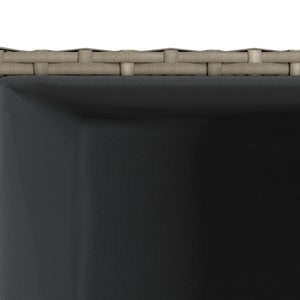 Pflanzkübel 2er Set Grau 40x80 cm Poly Rattan