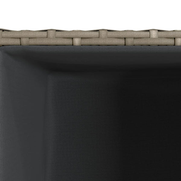 Pflanzkübel 2er Set Grau 40x80 cm Poly Rattan