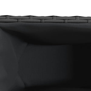 vidaXL Jardinière avec 3 pots 2 pcs Noir 105x30x32 cm Résine tressée