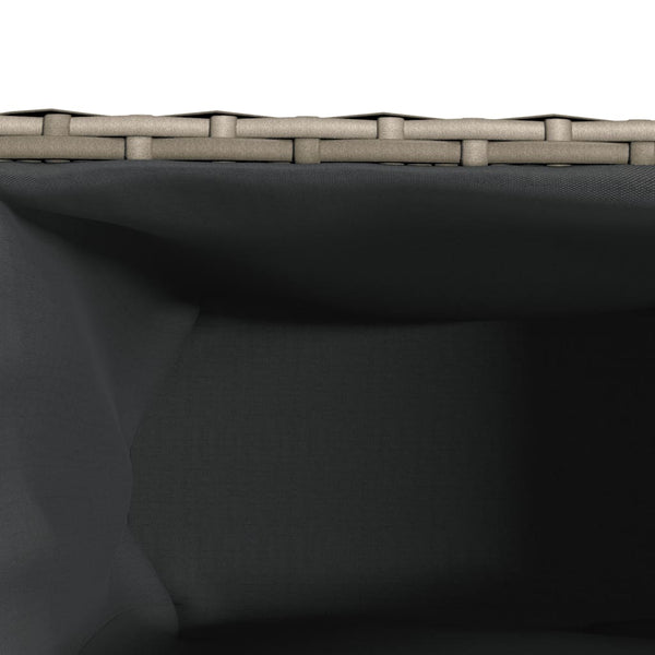 vidaXL Jardinières avec 3 pots 2 pcs Gris 105x30x32 cm Résine tressée