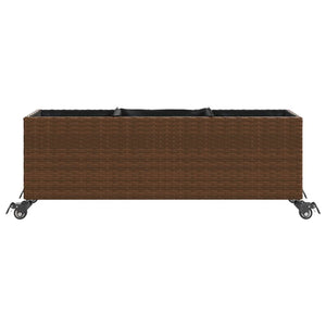 Pflanzkübel mit Rollen, 2er Set, Braun