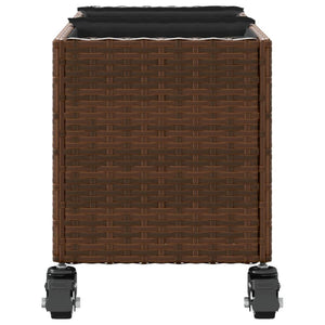Pflanzkübel mit Rollen, 2er Set, Braun