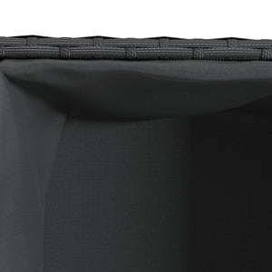 vidaXL Jardinière avec 2 pots 2 pcs Noir 72x30x32 cm Résine tressée