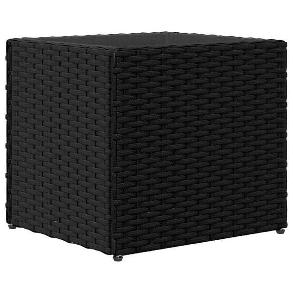 Schwarze Pflanzkübel 2er Set Poly Rattan 36x32cm