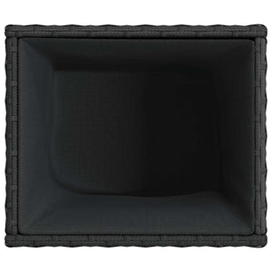 Schwarze Pflanzkübel 2er Set Poly Rattan 36x32cm