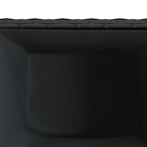 Schwarze Pflanzkübel 2er Set Poly Rattan 36x32cm