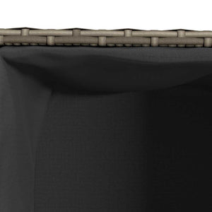 Pflanzkübel 2er Set Grau Poly Rattan 36x32cm