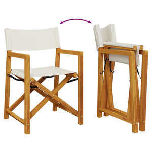 Klappbare Gartenstühle 4er Set Cremeweiß