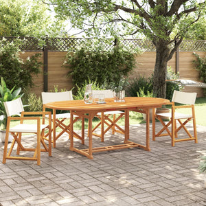 Klappbare Gartenstühle 4er Set Cremeweiß