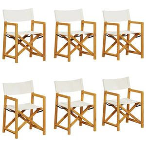 Klappbare Gartenstühle 6er Set Cremeweiß