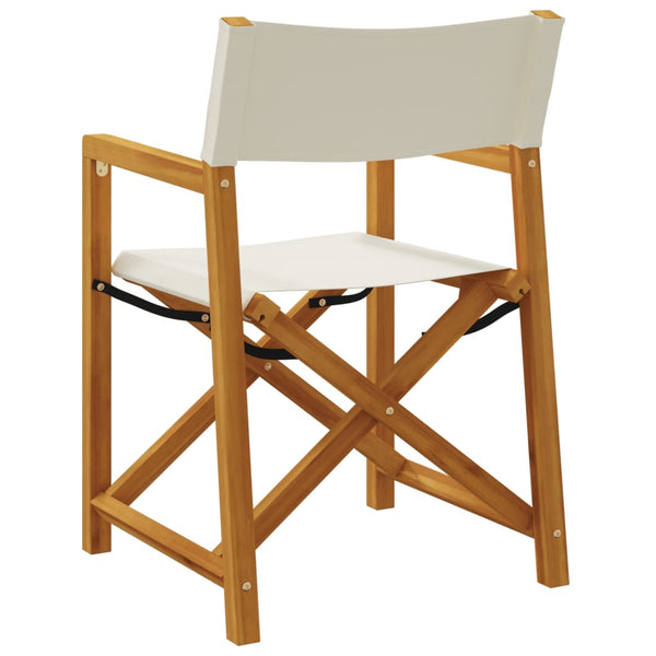 Klappbare Gartenstühle 6er Set Cremeweiß