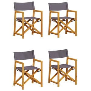 Klappbare Gartenstühle 4er Set Dunkelgrau