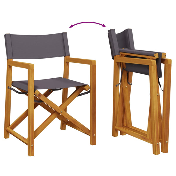 Klappbare Gartenstühle 4er Set Dunkelgrau