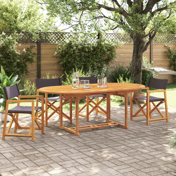Klappbare Gartenstühle 4er Set Dunkelgrau