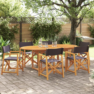 Klappbare Gartenstühle 6er Set Dunkelgrau