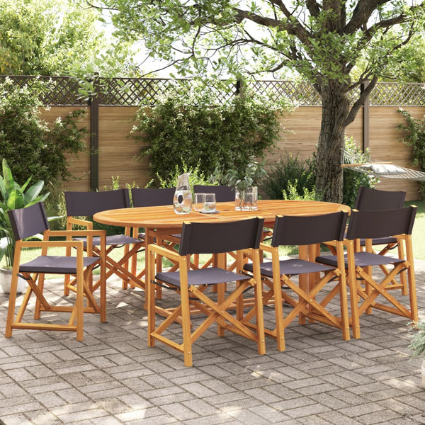 Klappbare Gartenstühle Dunkelgrau 8er Set