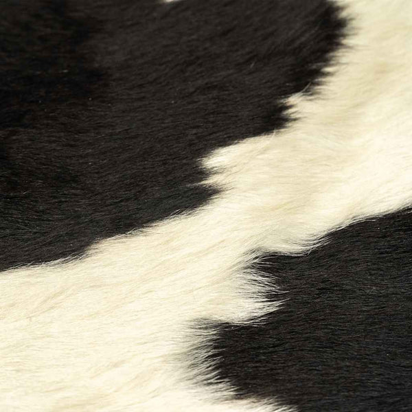 Schwarz-Weiß Rindsleder Teppich 180x220 cm