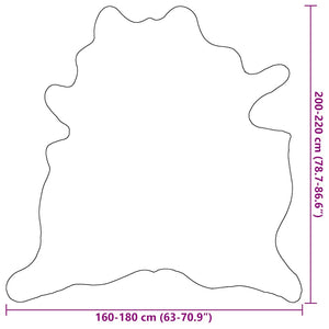 Schwarz-Weiß Rindsleder Teppich 180x220 cm