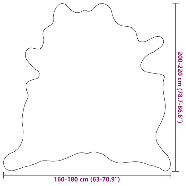 Schwarz-Weiß Rindsleder Teppich 180x220 cm