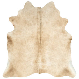 vidaXL Tapis en véritable cuir de vache Beige 180x220 cm