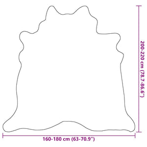 vidaXL Tapis en véritable cuir de vache Beige 180x220 cm