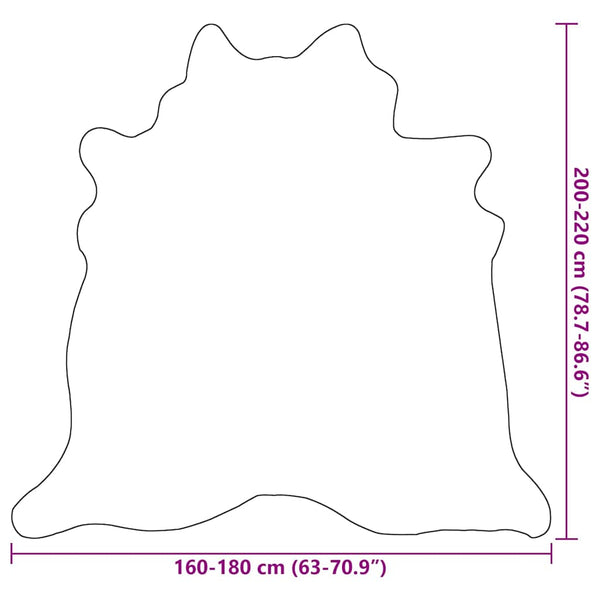 vidaXL Tapis en véritable cuir de vache Beige 180x220 cm
