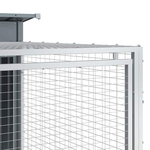 vidaXL Niche pour chien avec enclos anthracite 153x194x110 cm Acier galvanisé