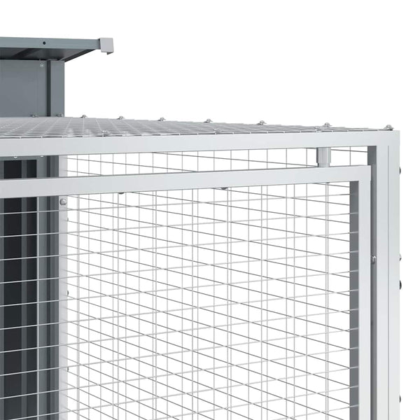 vidaXL Niche pour chien avec enclos anthracite 153x194x110 cm Acier galvanisé