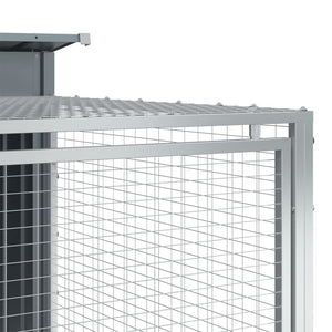 vidaXL Niche pour chien avec enclos Anthracite 197x194x110 cm Acier galvanisé