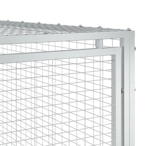 vidaXL Niche pour chien avec enclos Acier galvanisé Anthracite 197x396x110 cm