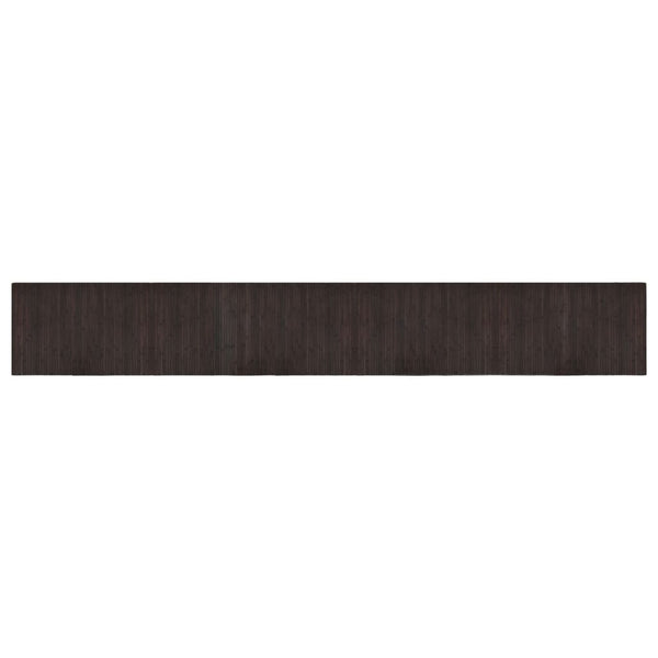 Dunkelbrauner Bambus Teppich 60x400 cm