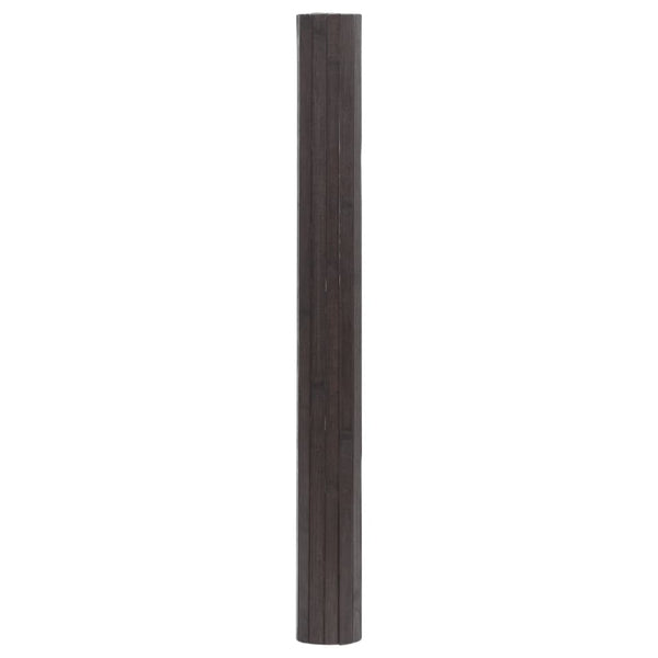 Dunkelbrauner Bambus Teppich 60x400 cm