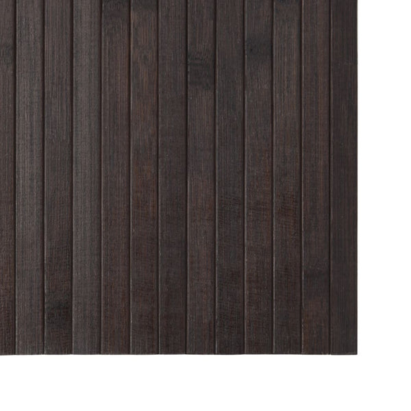 Dunkelbrauner Bambus Teppich 60x400 cm