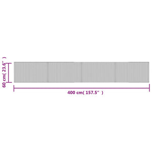 Dunkelbrauner Bambus Teppich 60x400 cm