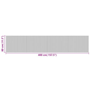 Dunkelbrauner Bambus Teppich 80x400 cm