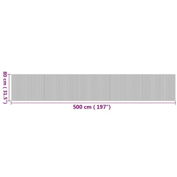 Bambus Teppich Natur 80x500 cm